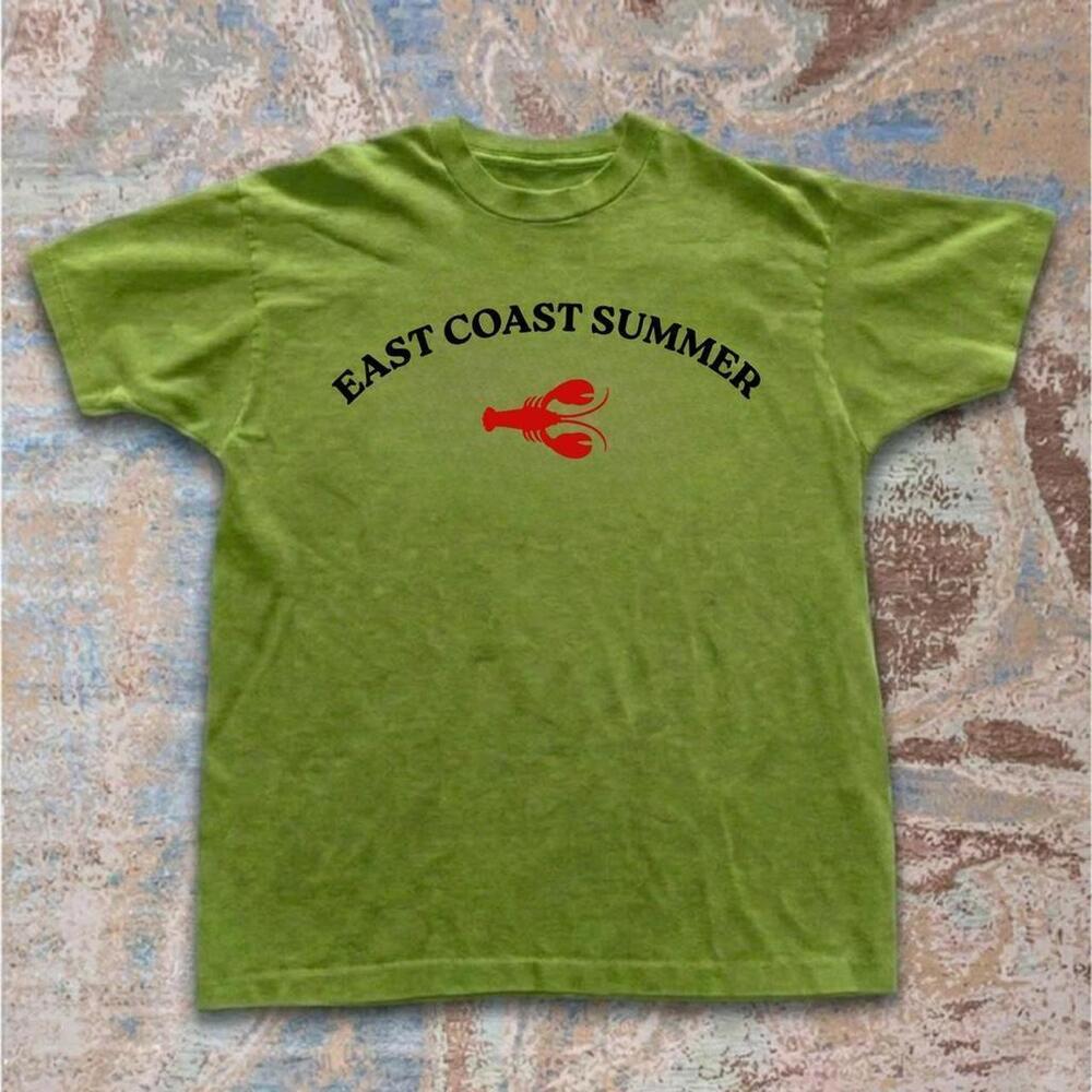 Green Lobster Tee With Black Text